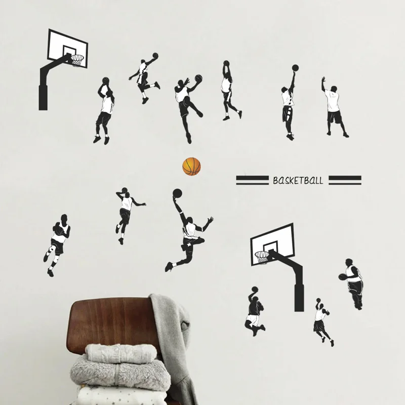 

Creative Basketball Sports Dunk wall sticker Bedroom living room decoration mural home decor stickers poster decals wallpaper