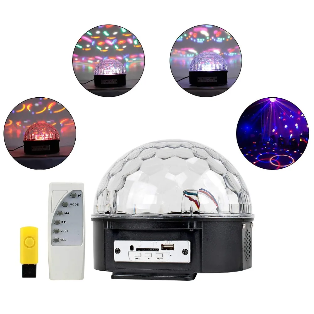 

Stage Lighting Effect LED USB Mini Crystal Magic Ball Led Stage Disco Ball Party Lamp for Birthdays KTV Disco Halloween Parties