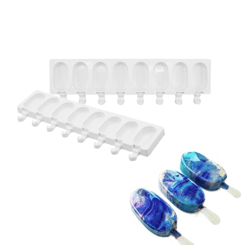 

Silicone Ice Cream Mold Silicone Cake Mould For Pastries Cake Decoration Tools DIY Ice Cube Makers Tray Dessert Popsicle Molds