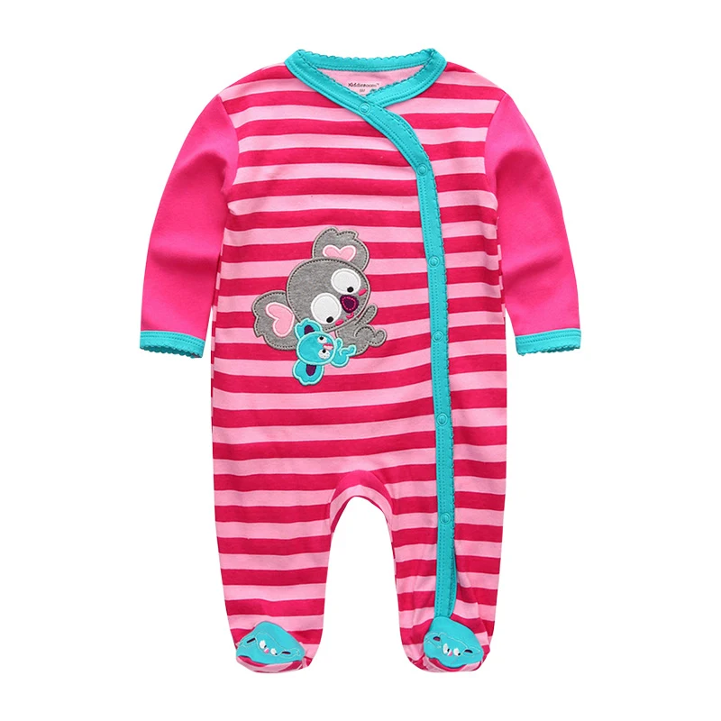 Детские комбинезоны для младенцев Одежда для маленьких девочек Roupas de bebe одежда с длинными рукавами для маленьких мальчиков верхняя одежда, Весенняя домашняя пижама - Цвет: Baby Rompers1077