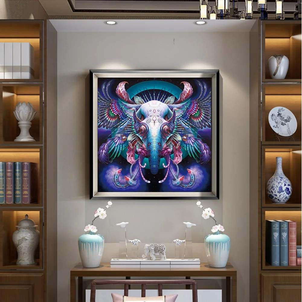 

Full Square DIY 5D Diamond Painting Cute Elephan Cross Stitch Diamond Embroidery Patterns Rhinestones Diamond Mosaic Home Decor