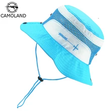 Шляпа от солнца Детская Панамка быстросохнущая летняя рыболовная Кепка для мальчиков и девочек Панама детская шляпа дышащая пляжная шляпа Рыбак