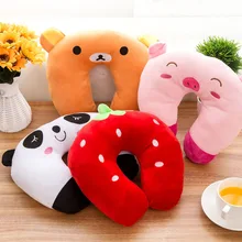 New Cartoon U Shaped Pillow Neck U pillow Cervical NAP Cute Airplane Travel Pillow Panda Pig