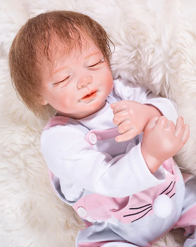 Кукла reborn Baby girl bebe 19 дюймов bebe princess menina de silicone menina 48 см boneca для детской игрушки подарок на день рождения