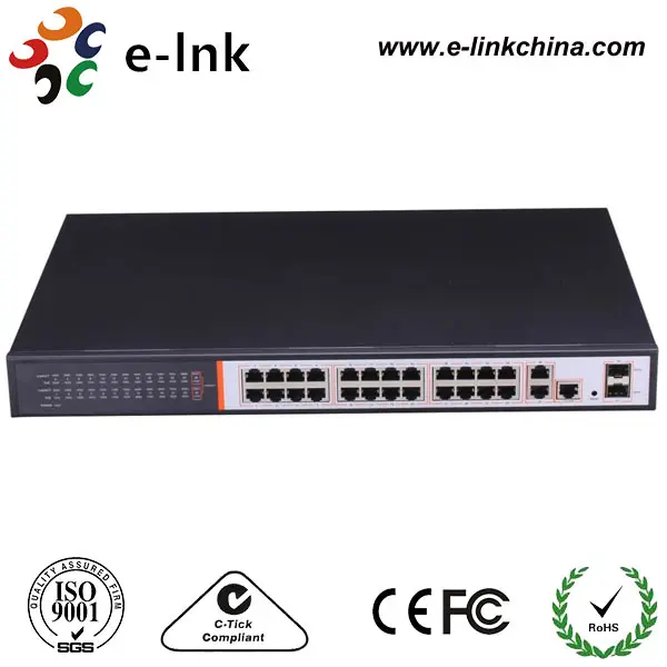 

managed 10/100Mbps 24 port SFP PoE Switch