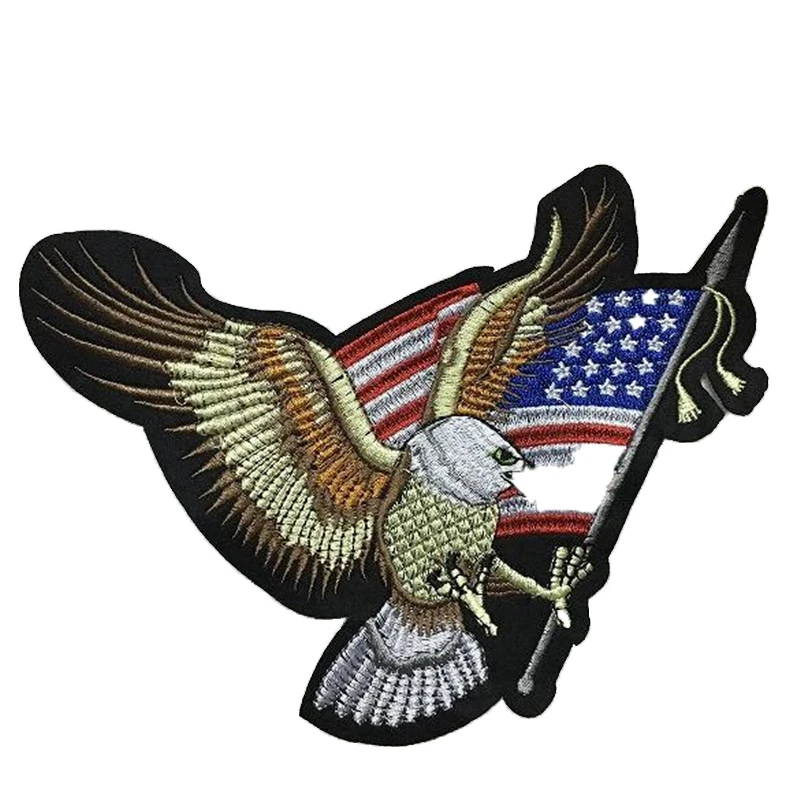 

Women/Men/Kids 20cm eagle american flag embroidery patches for clothing deal with it patch for clothes Diy T-shirt/Jeans/Coat