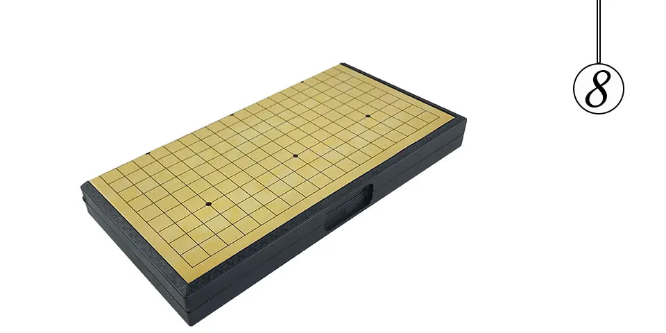 Easytoday Plastic Go Game Folding Chess Board Magnetic Go Game Chess Pieces Gobang Entertainment Games Set Boutique Gift (8)