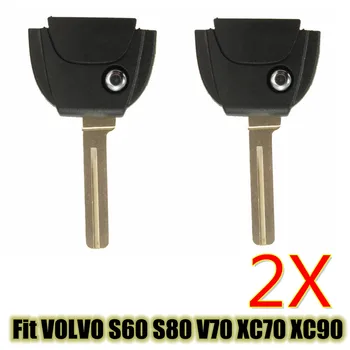 

1pcs/2pcs 2018 Brand New Remote Case Flip Key Head Part with Uncut Blade For VOLVO V70 XC70 XC90 S60 2000-2009 S80 1999-2006