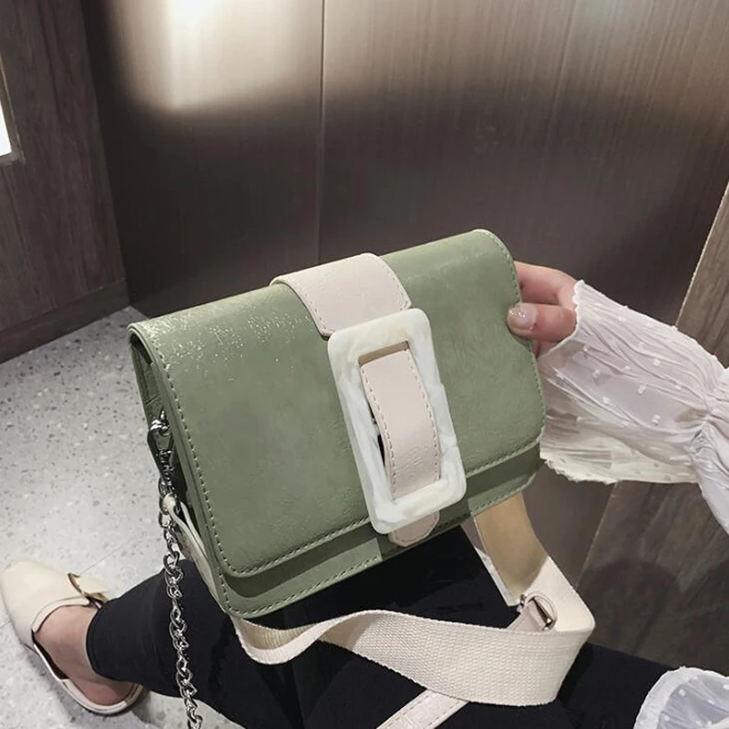 

Vintage Leather Women Fashion Handbag Chic Lady Messenger Chain Shoulder Bags Hot Brand Designer Cross Body Bags