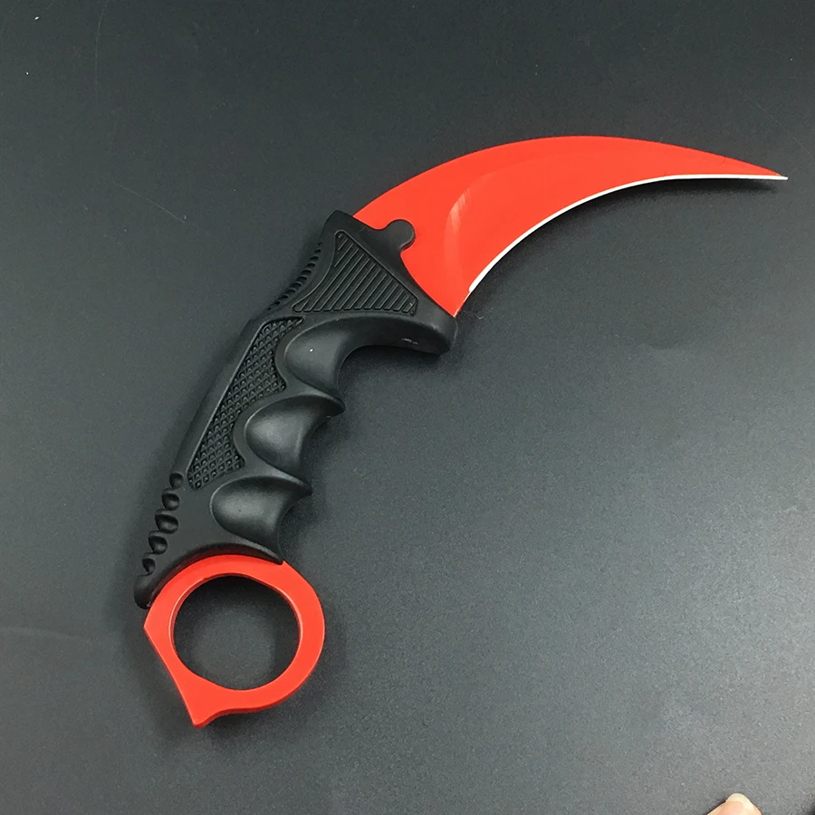 CS GO нож Karambit, тактический нож для выживания, нож из нержавеющей стали для кемпинга, охоты, игры Counter Strike, нож в подарок