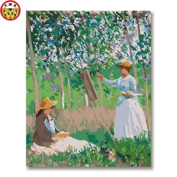 

Diy digital oil painting Famous paintings Monet Impression Characters Creation Oil painting paintings by numbers draw pictures