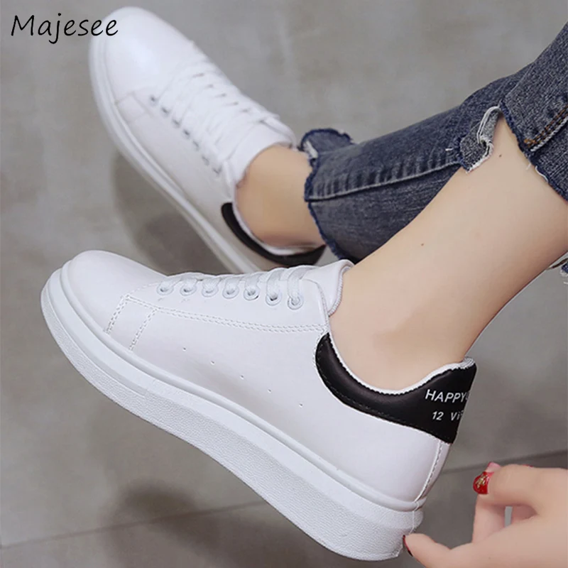 

Vulcanize Shoes Women Thick Bottom Breathable Deodorant High Quality Shoe Womens All-match Korean Style Simple Ladies Sneaker