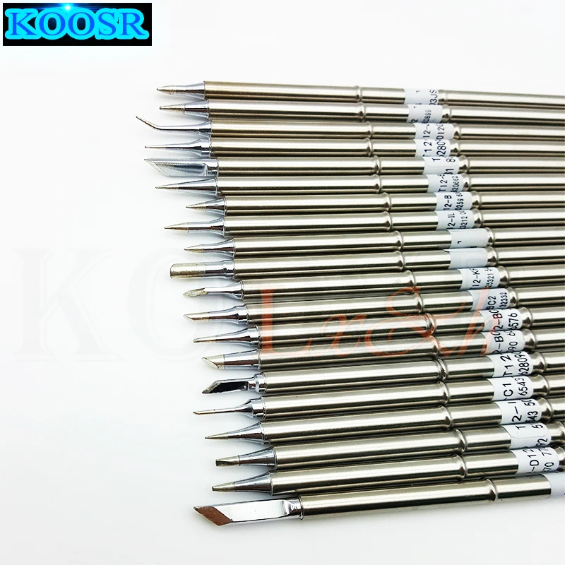 

T12 lead free soldering iron tips 2 pcs/set T12-ILS .JS02.D12.DL32.KU.B.D52. for FX-951/9501/2028 BAKKO 950D soldering station