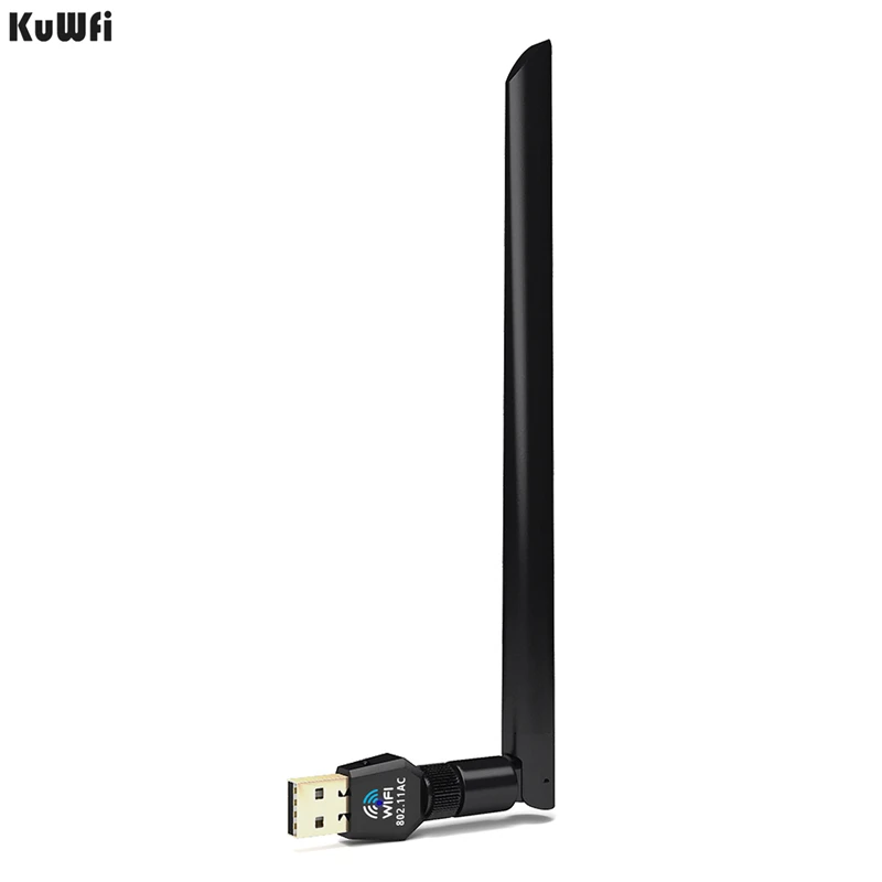 

KuWFi Wifi USB 1200Mbps Wireless USB Wifi Adapter AC 1200 Dual Band Laptop Network Adapter USB Dongle for Windows/Linux/Mac OS