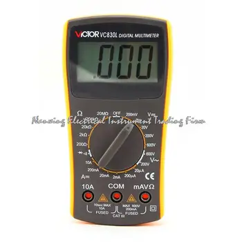 

Fast arrival Mini Pocket Simple 2000 Counts Manual Range 10A 600V Resistance Teaching USE Victor Digital Multimeter VC830L