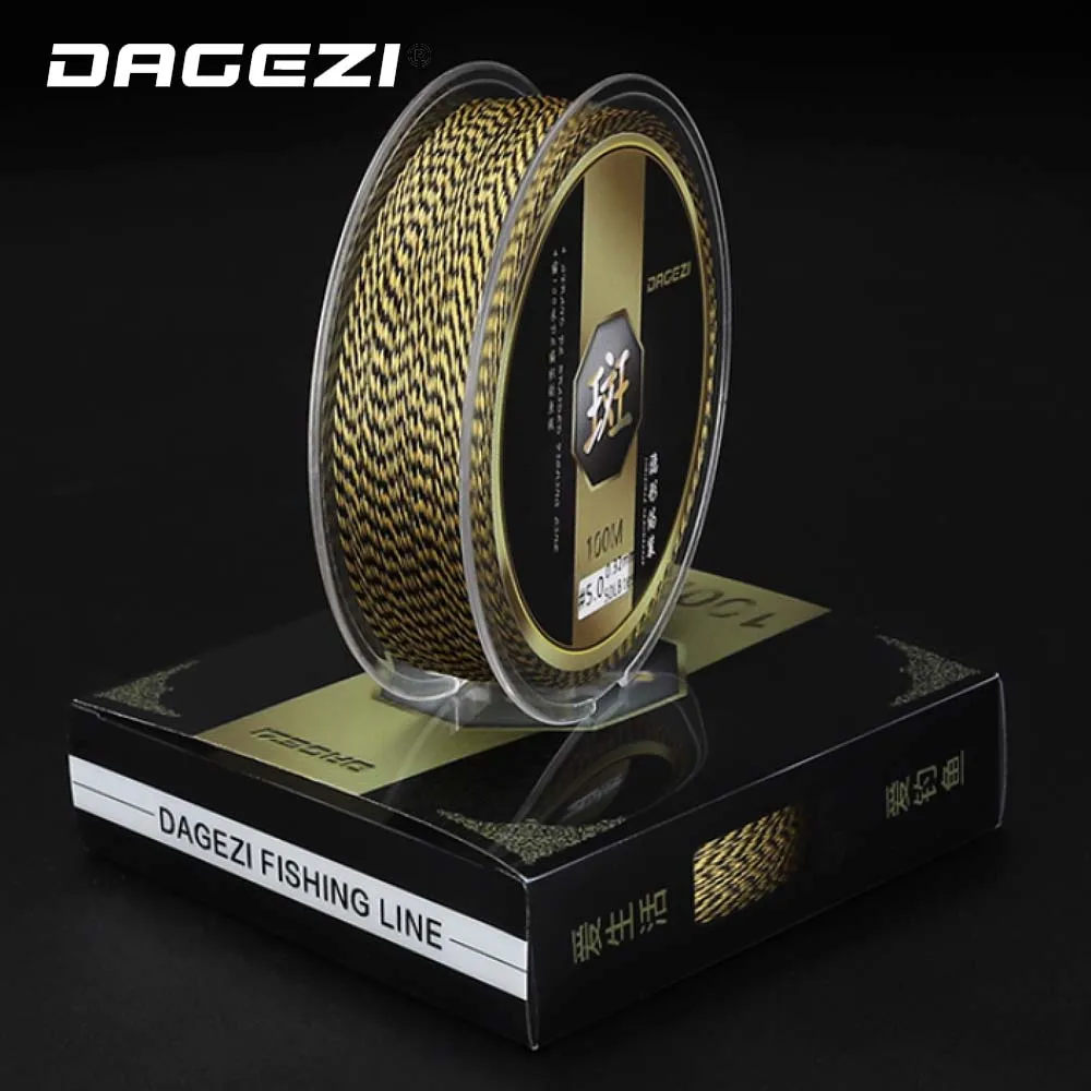 Плетеная рыболовная леска DAGEZI 100 м 4 пряди 25 30 40 50 80 фунтов 110yds сверхпрочная