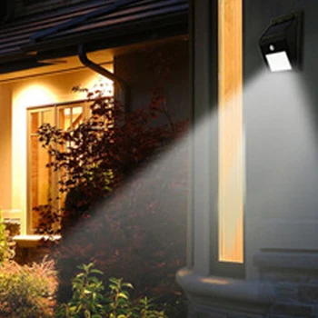 

TSLEEN Free Shipping! 8LED 12LEDS Solar Power Motion Sensor Wall Light 2835SMD Luminaria Waterproof Outdoor Garden Lamp Lighting
