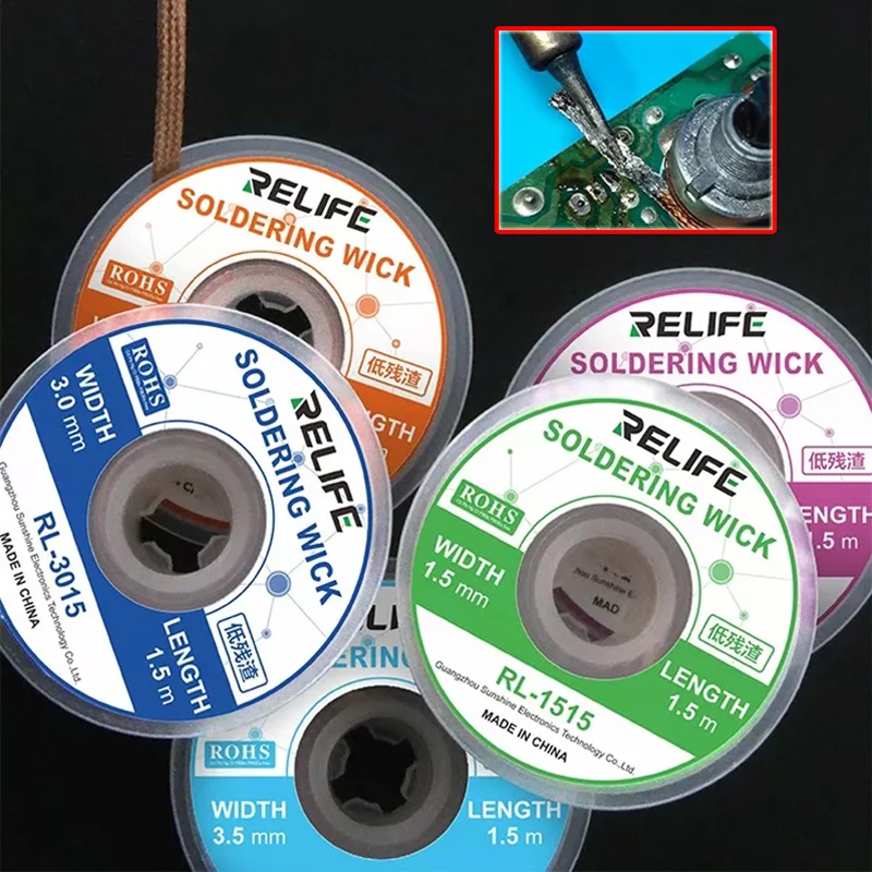 2pcs/lot Desoldering Wire Solder Wick 1.5mm 2.0mm 2.5mm 3.0mm 3.5mm