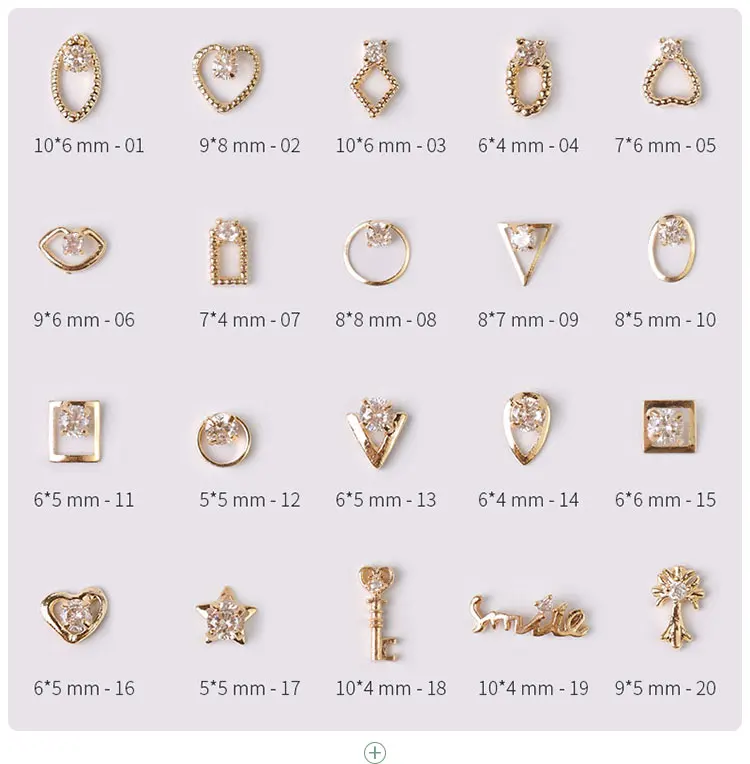 2 шт Золотые 3d Стразы металлический сплав ювелирные изделия дизайн ногтей драгоценные камни мода блестящий циркон кулоны для ногтей