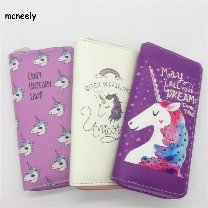 

Unicorns Pattern Lovely Famous Brand Long Wallet Purse Women Wallets Female Clutch Purse Wallet For Women Purse Card Holders