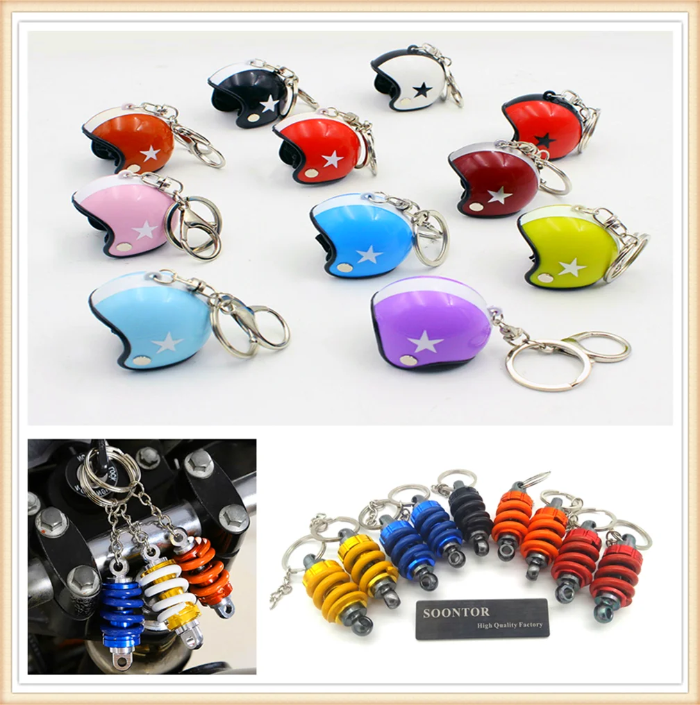 

Motorcycle Safety Helmet Car Keychain key ring chain KeyRing for Kawasaki ER6N VERSYS TRIUMRH SCRAMBLER SPEED FOUR