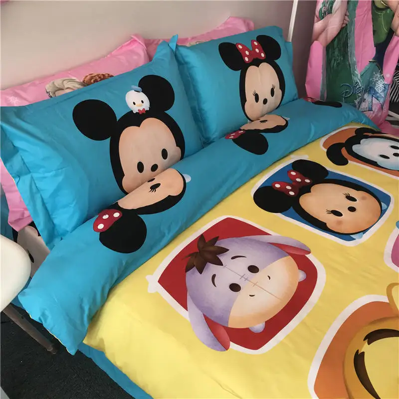 جديد ديزني منطقة تسوم منطقة تسوم طقم سرير للبنات نوم حاف مجموعة غطاء للأطفال ديكور المنزل القطن طفل المفرش الكامل الملكة الملك حجم
