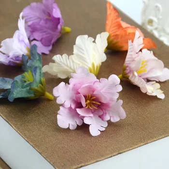 

50pcs/lot 6cm Silk Orchid Artificial Flower Head For Wedding Decoration DIY Wreath Gift Scrapbooking Craft Fake Flowers