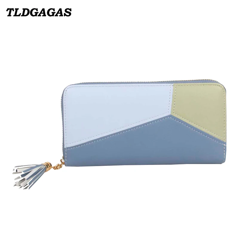 

TLDGAGAS 2018 New Korean Style Lady Wallet Geometry Puzzle Large Capacity Clutch Bag Female Coin Purse Fashion Women Card Pack