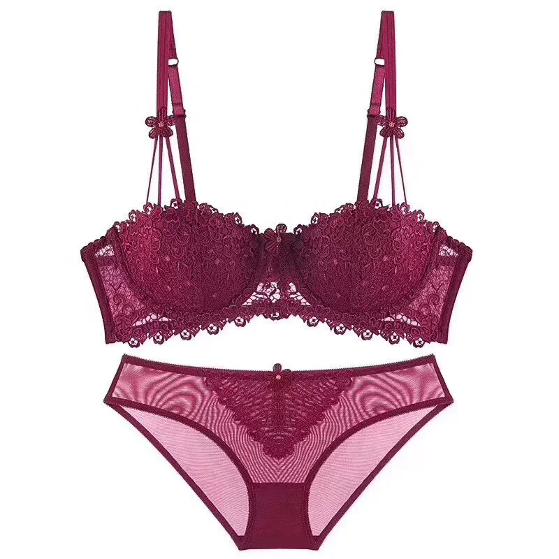 Новинка, нижнее белье для женщин, набор Пуш-ап, бюстгальтер с глубоким ...