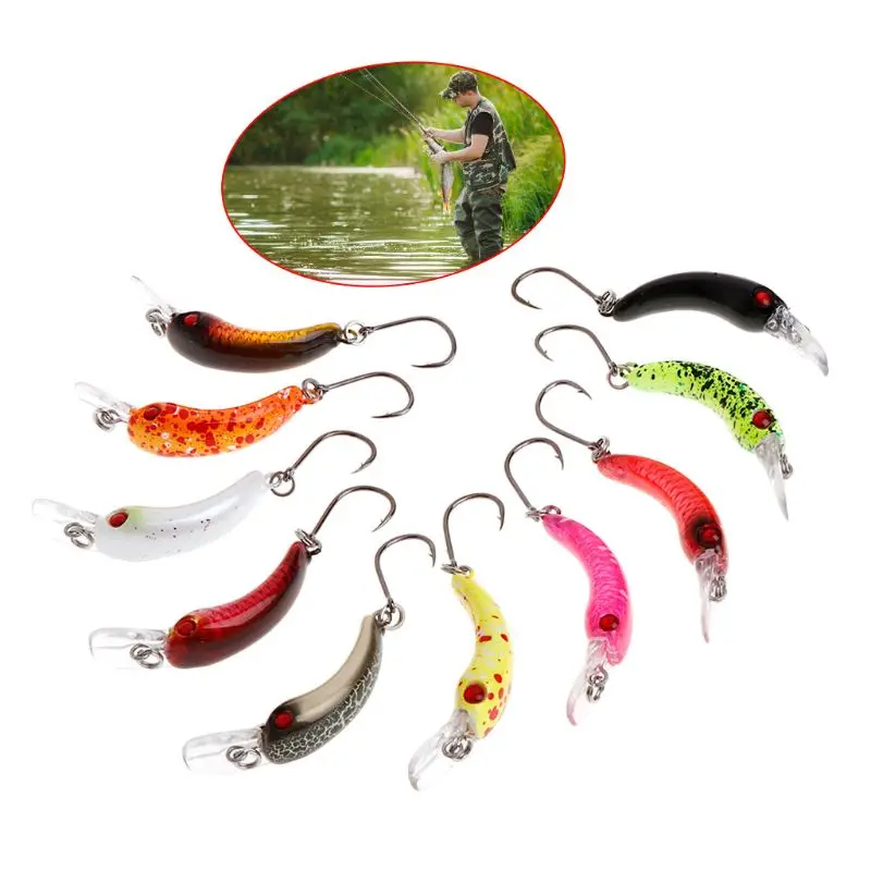 

New Fishing Bait Mini Minnow 3.7cm 1.5g Artificial Hard Lure Sharp Hook Crankbait Wobbler Tackle Trout Freshwater Accessories