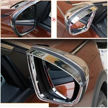 Para Peugeot 3008 GT 5008 2nd 2017 2018 Capas de Espelho Retrovisor Do Carro Chuva Sobrancelha Quadro Acessórios De Proteção Estilo Do Carro À Prova de Chuva