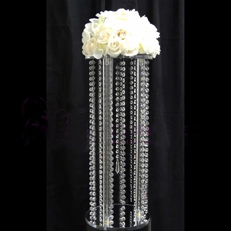 diy flower stand acrylic Acrylic 10 Tall Table Wedding Chandelier in 50cm Centerpiece Flower Stand Clear Party pcs/lot