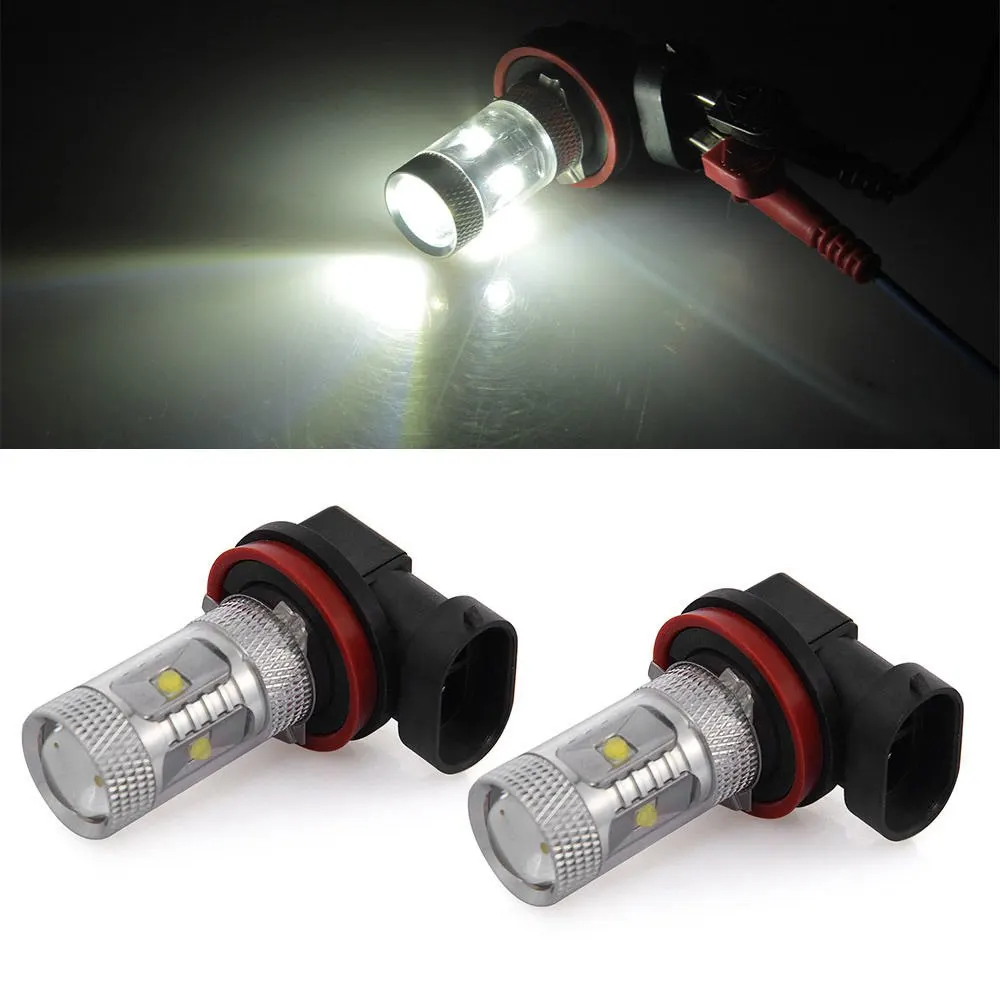 1Pair LED Fog Light Bulb 6000K White E High Power Driving Car Light H11