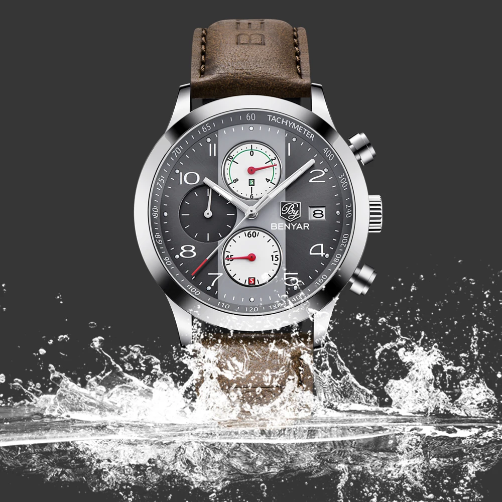 Günstig BENYAR Sport Männer Uhr Quarz Armbanduhr Edelstahl Wasserdicht Handgelenk Armee Military Uhr Männlich Relogio Masculino Hodinky