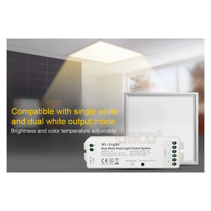 

LS3 led Dual White Panel Light Control System milight led controller ;DC42V~45V Input;DC30V~40V 900mA Output;
