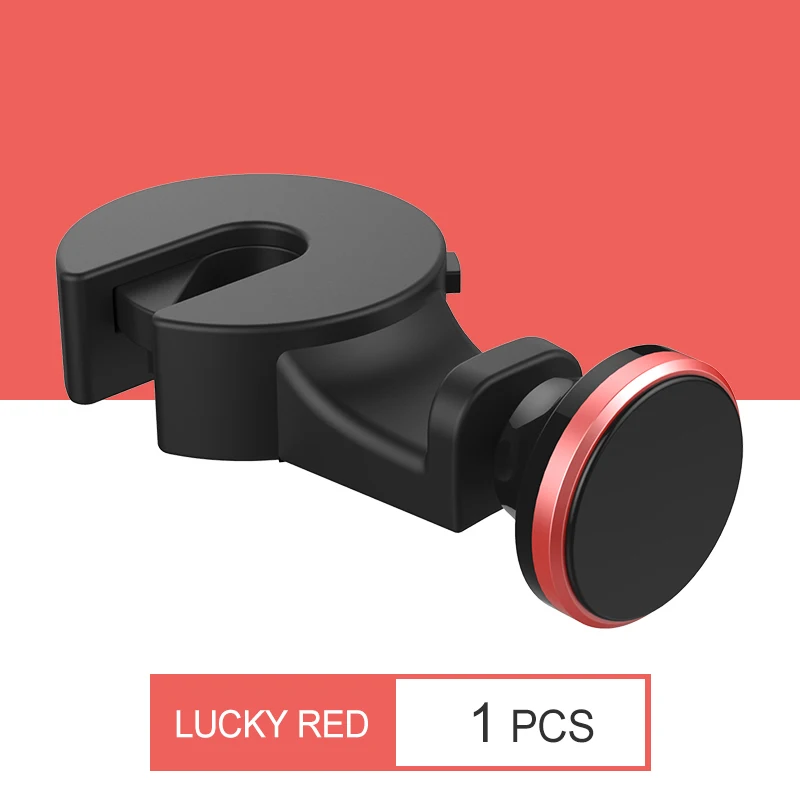 Подставка для мобильного телефона, планшета, автомобильный держатель на заднее сиденье для мини Ipad, кронштейн для телефона, многофункциональный автомобильный крючок, вращающееся магнитное крепление - Цвет: Red Right