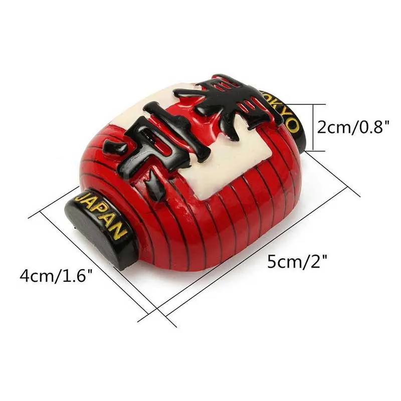 1PC 3D Resin Japan Tokyo Lantern Fridge Magnet Decor Tourist Travel Souvenir Gift