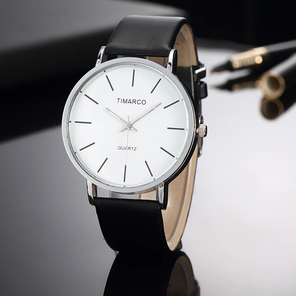 Simple Style White Leather Watches Women Fashion Watch