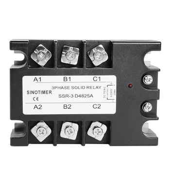 

25A D4825A 3 Phase Solid State Relay DC-AC 30-480V AC Output Module Switch Relay relais