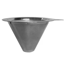 Фильтр для кофе, ситечки для чая из нержавеющей стали 304, двухслойный фильтр для чайника, высококлассный фильтр для кофеварки-Серебристый