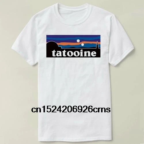 Забавная Мужская футболка белая футболки черная Tatooine tee с коротким рукавом
