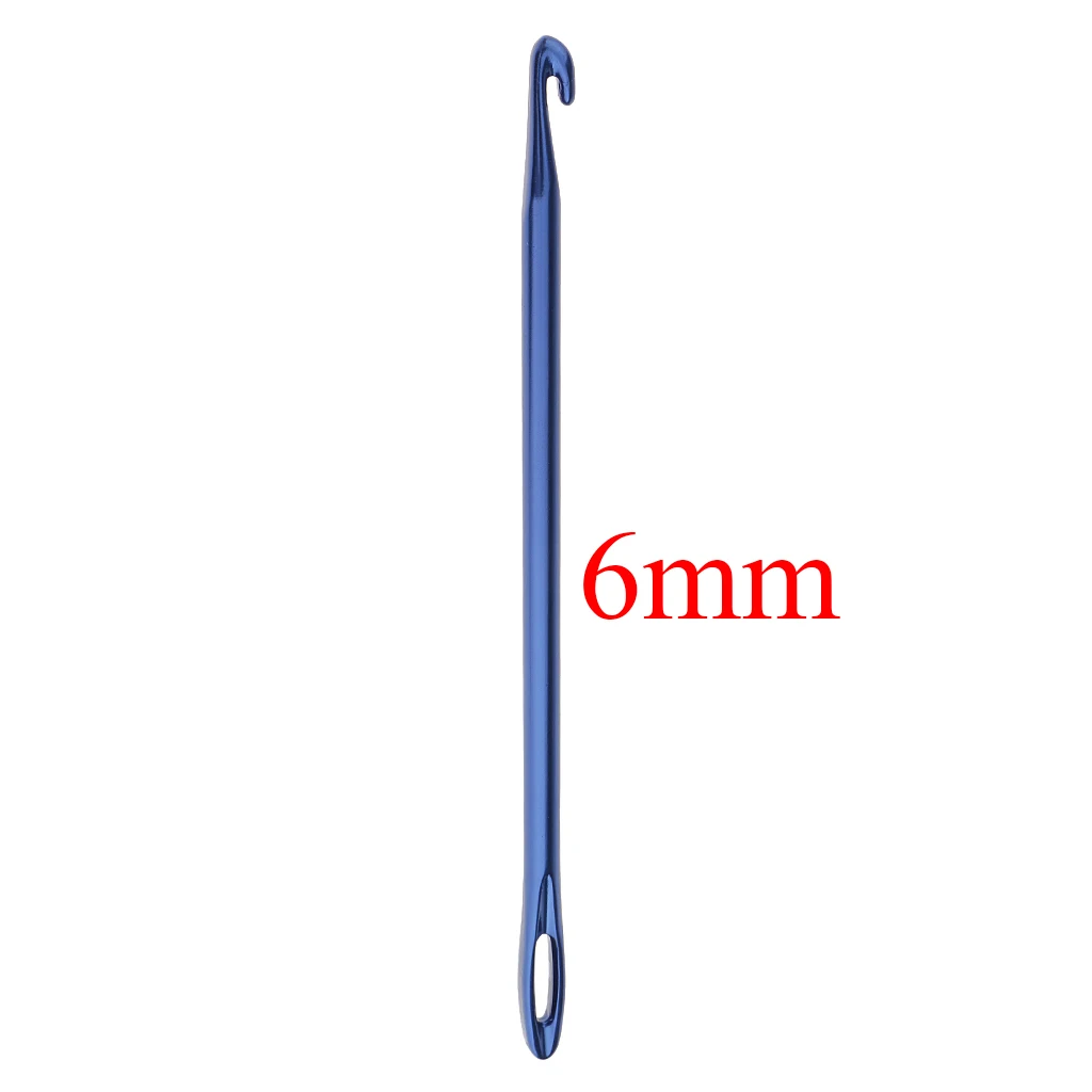 3 Pieces Aluminum Afghan Crochet Hook Kit Knit Needle fit Both Flat and Circular Knitting DIY Apparel Sewing Needles Tool