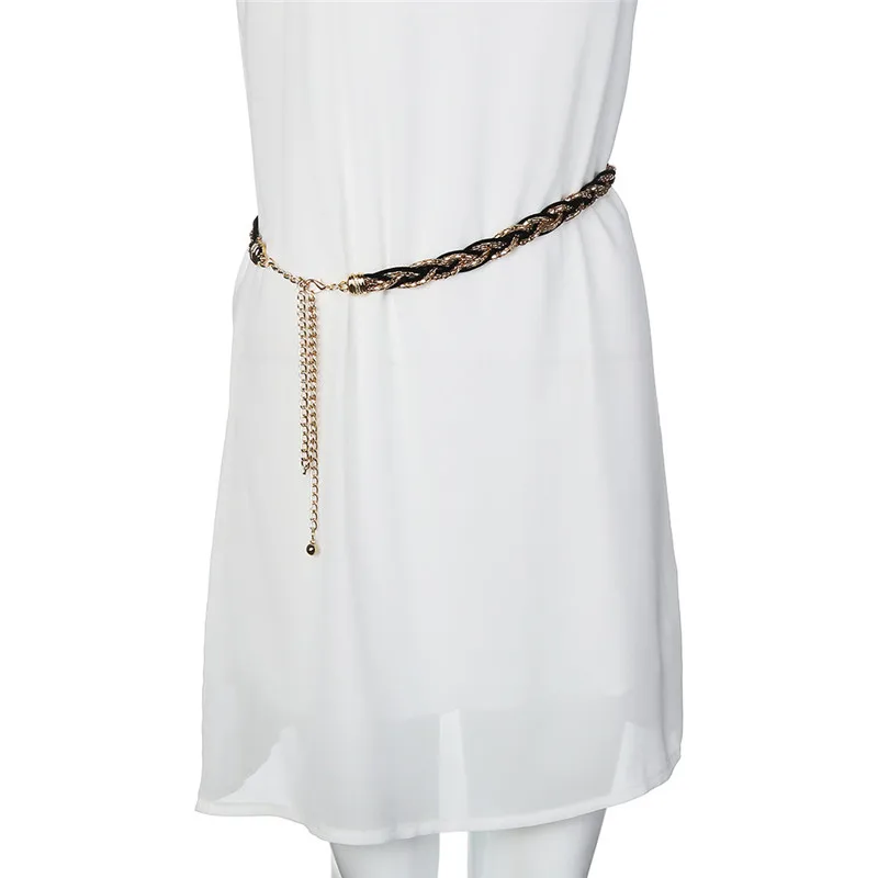 Women's Lady Fashion Metal Chain Pearl Style Belt Chain Dress Accessory Belts for women men Fashion Accessory 40FE0507
