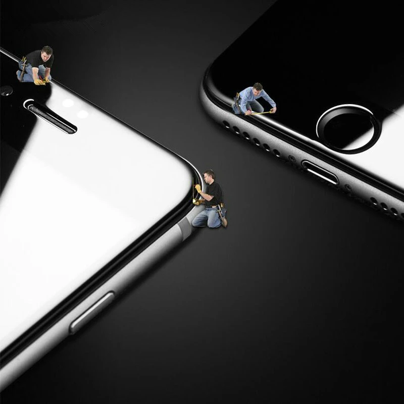 4D полное покрытие lcd закаленное стекло для iPhone 8 8 Plus Новинка 2nd Gen 3D взрывобезопасная Пленка чехол на 8 4," 5,5" черный