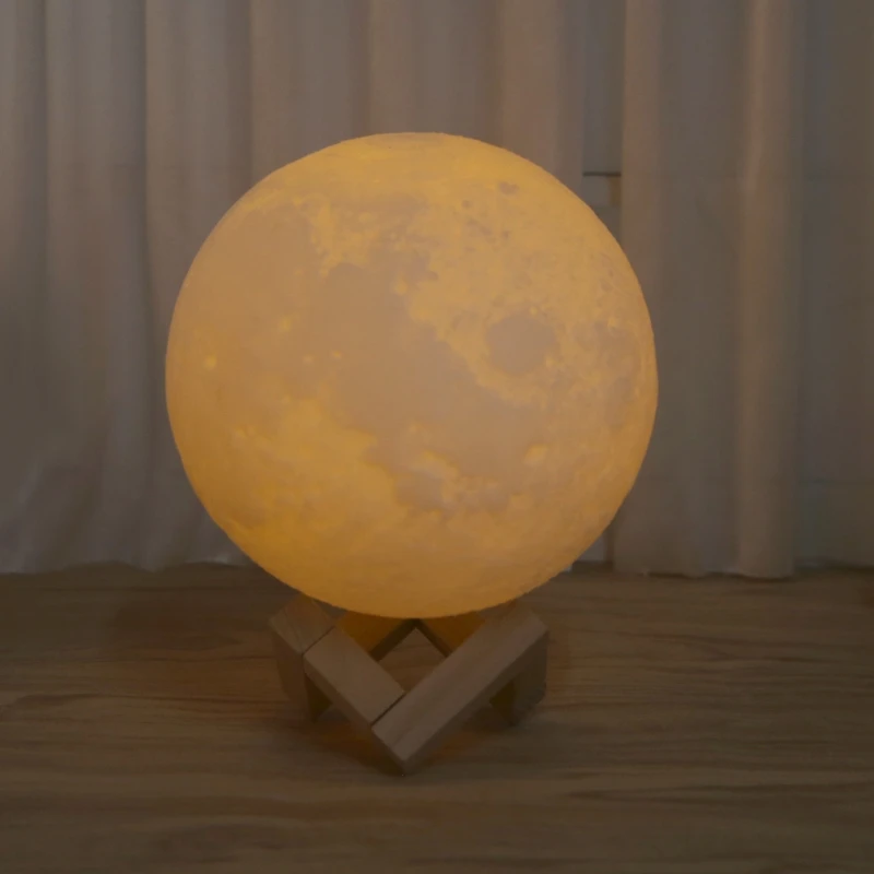 Перезаряжаемые 3D волшебный светодиодный луна ночь светильник луна лампа настольная зарядка через usb 2 Цвет изменить сенсорный Управление домашний декор креативный подарок