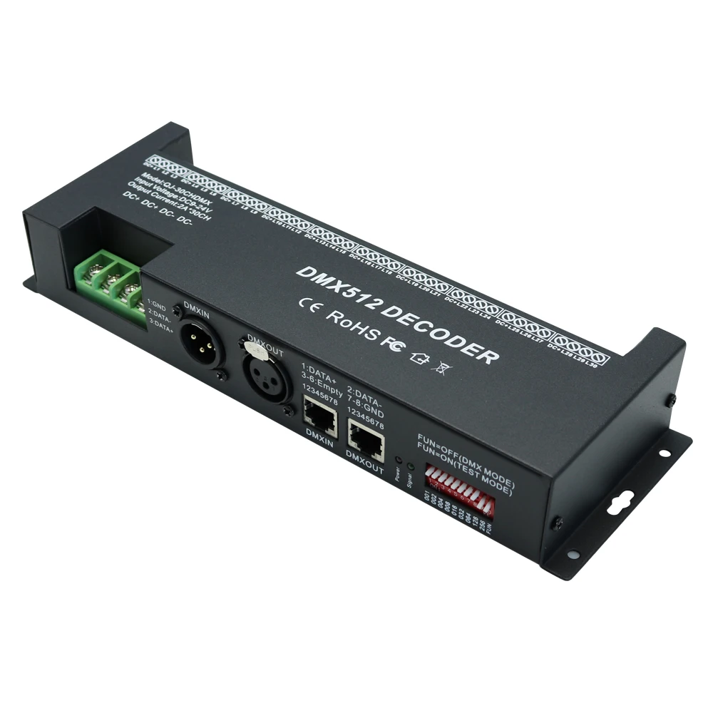 DMX 512 декодер 30 Каналы RGB контроллер Украшенные Светодиодные ленты освещения