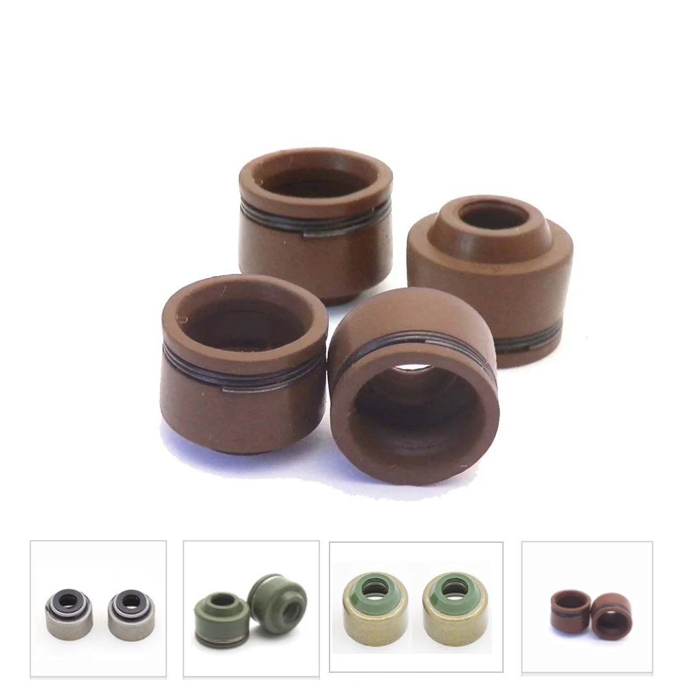 

2 Pairs (4 pieces) Motorcycle VALVE STEM OIL SEALS For CG125 CG150 GS 150cc 125cc CG CB JH70 GY6 50 125 ZY125 SCOOTER MOPED