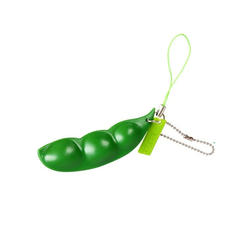 

Funny bean squeeze toy anti-pressure novelty gag key chain toy creative squeeze pea bean funny decompression toy
