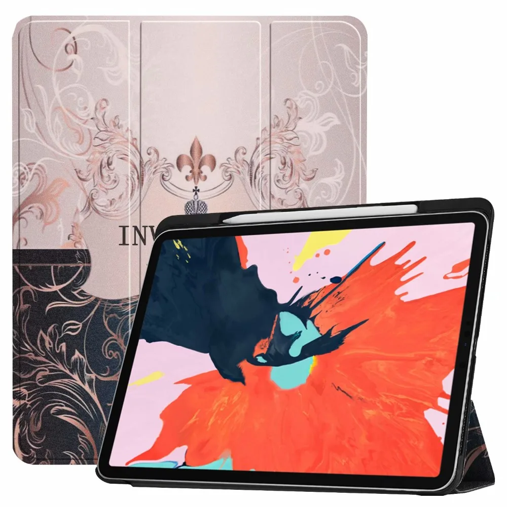 Для iPad Pro 12,9 2018 чехол цветной чехол с принтами чехол для нового iPad Pro 12,9 ''магнитно Беспроводное зарядное устройство футляр