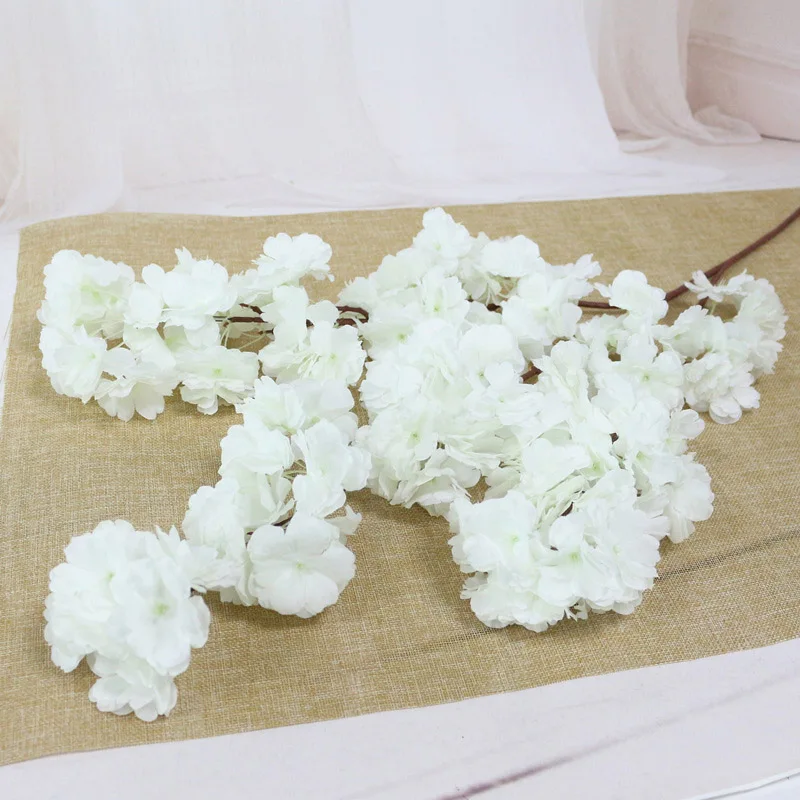 JAROWN Simulation Cherry Artificial Silk Fake Flowers Wedding Scene Decoration Photography Background Wall Decor Home Decoration (13)